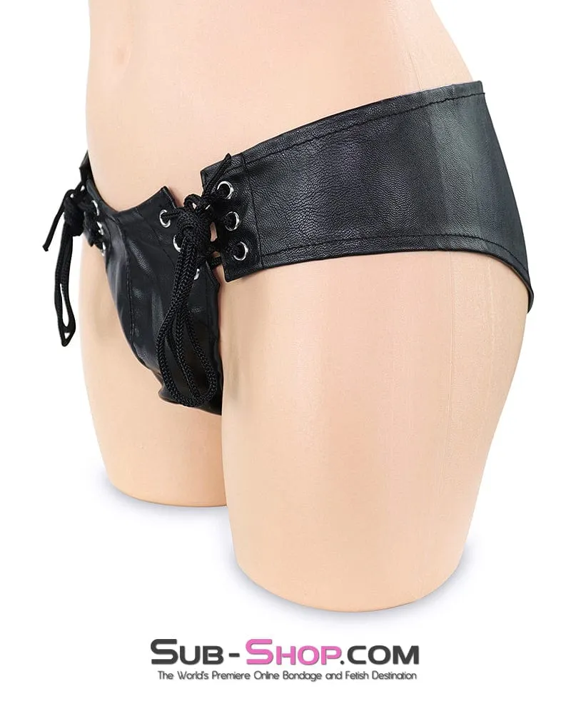 0551DL      Men's Bondage Posing Lace Up Pouch