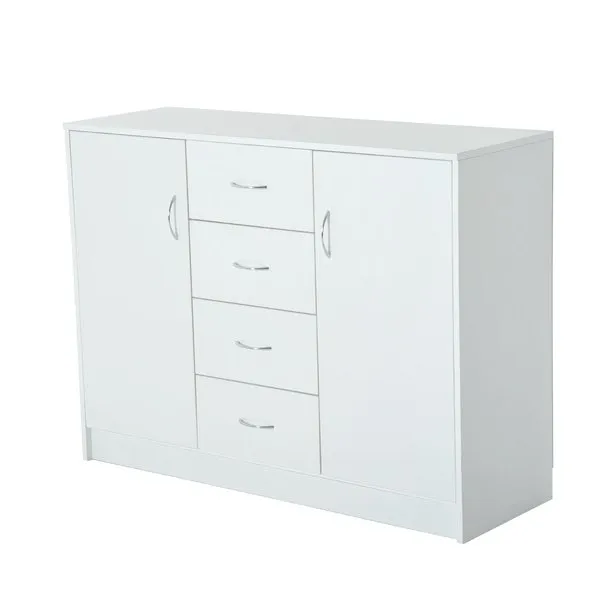 120Wx40Dx90H Cm Drawer Cabinet - White