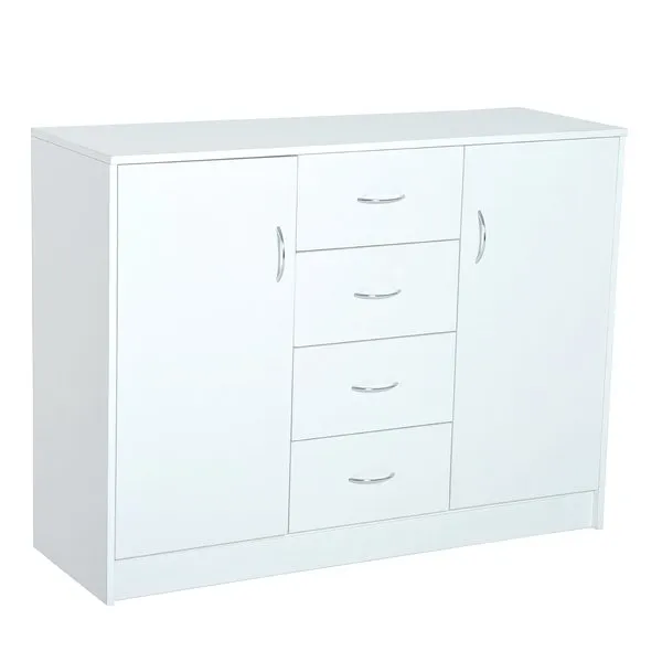 120Wx40Dx90H Cm Drawer Cabinet - White