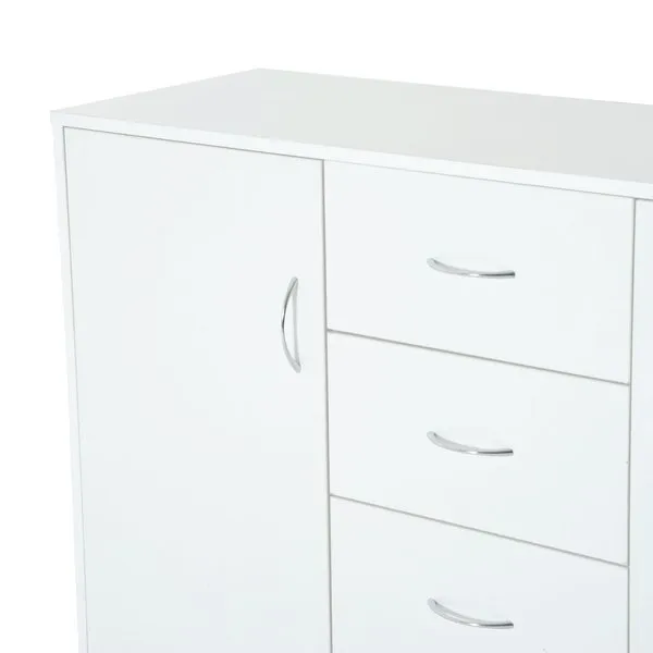 120Wx40Dx90H Cm Drawer Cabinet - White