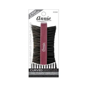 ANNIE Two Ways Military Curved Bristle Brush Hard and Soft [ASSORTED COLOR] #02358