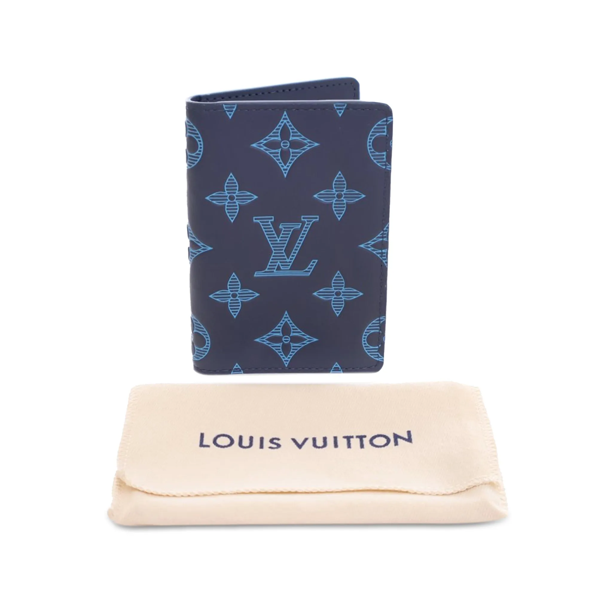 Blue Louis Vuitton Monogram Shadow Pocket Organizer