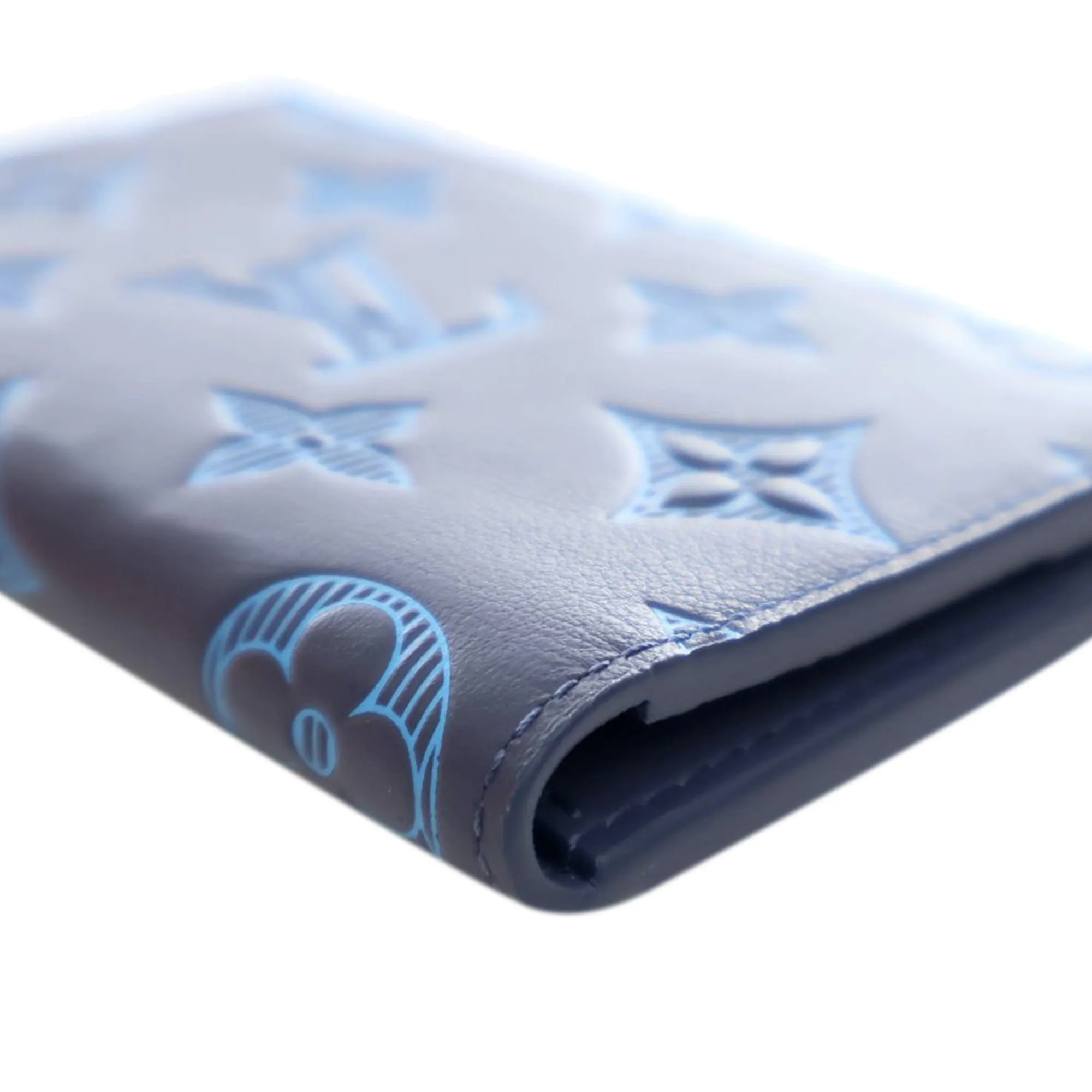 Blue Louis Vuitton Monogram Shadow Pocket Organizer