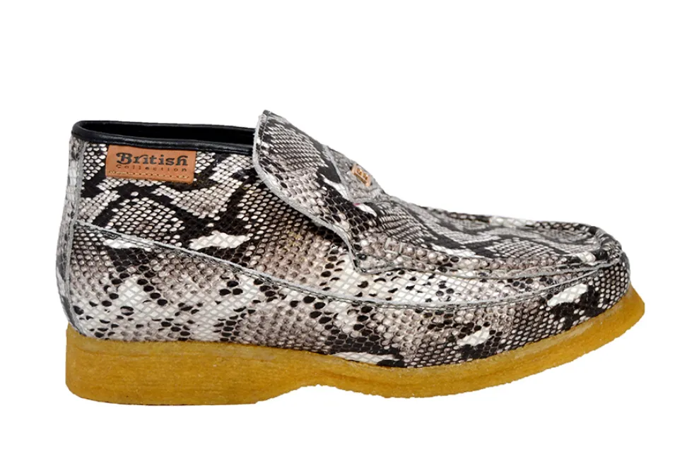 BWB Snake Skin Leather Slip On - Handmade with Genuine Luxury Leather