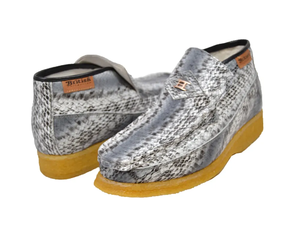 BWB Snake Skin Leather Slip On - Handmade with Genuine Luxury Leather