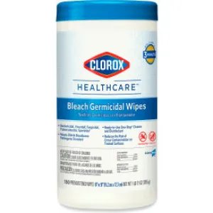Clorox® Healthcare® Bleach Germicidal Wipes, 70 Wipes/Canister