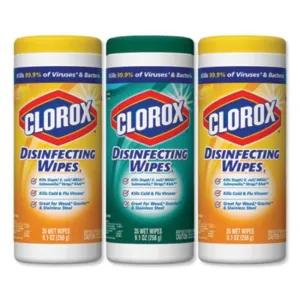 Disinfecting Wipes, 7 X 8, Fresh Scent-Citrus Blend, 35-Canister, 3-Pack