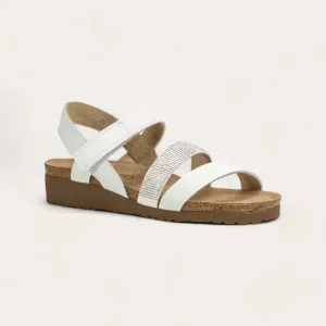 Krista | Leather | White/Silver Rivets
