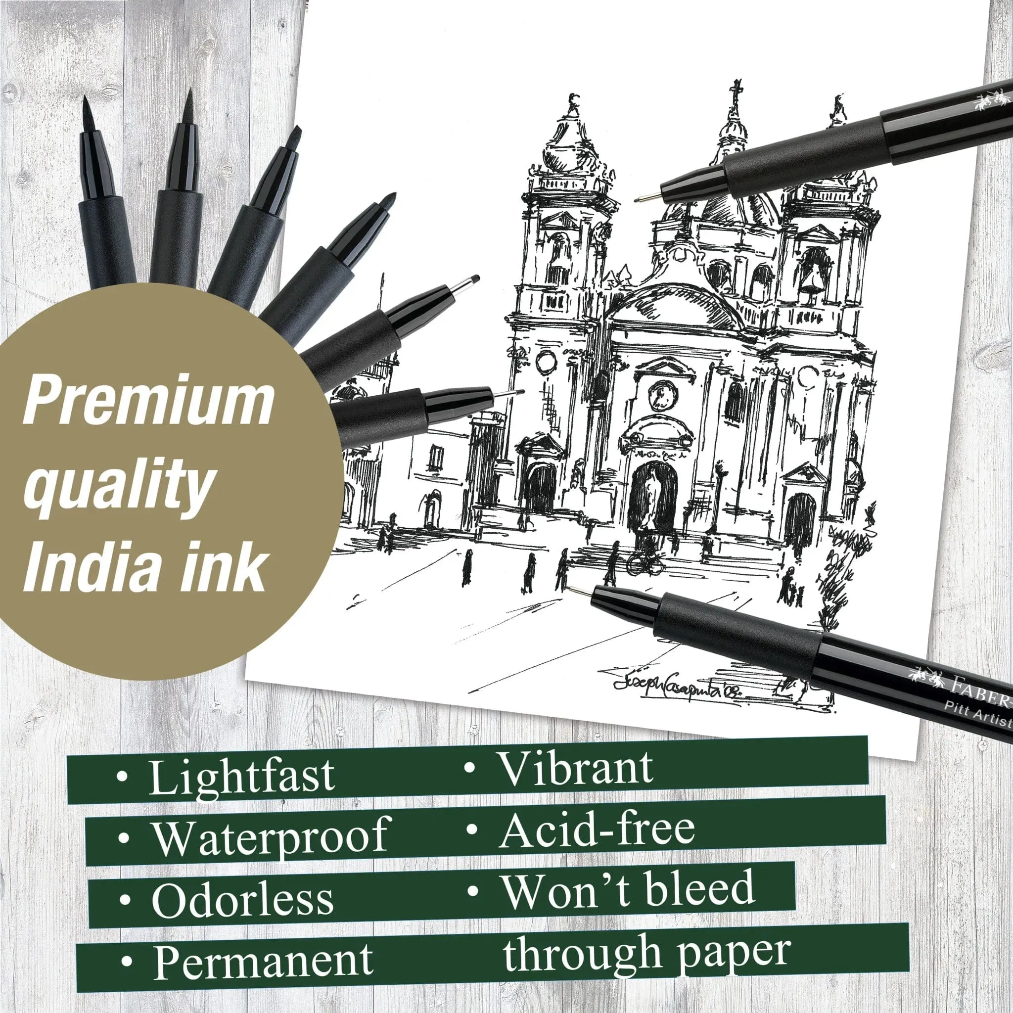 Soft Brush Pitt Artist Pen from Faber Castell - 233 Cold Grey IV