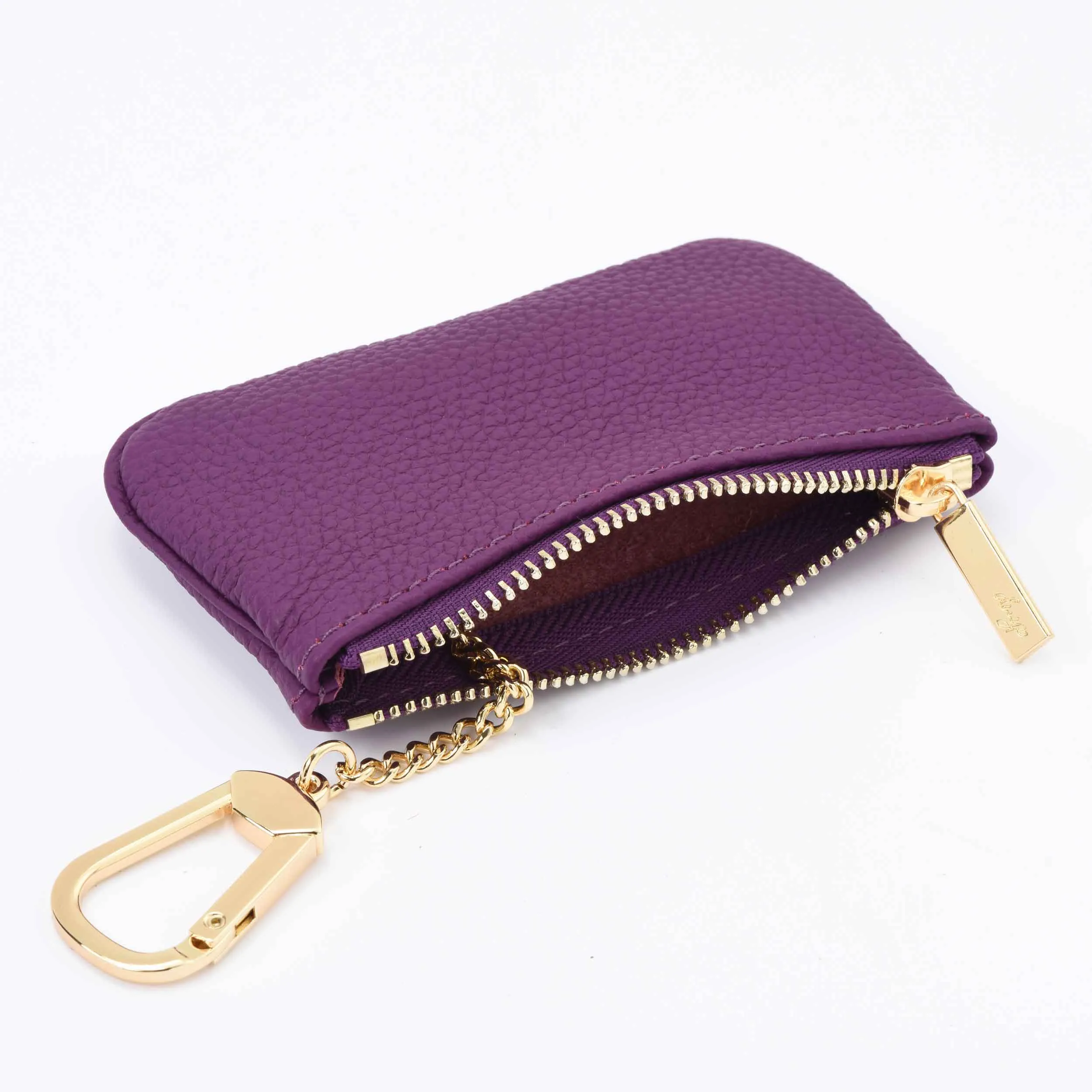 Togo Leather Key pouch - 13 Colors (Gold Hardware)