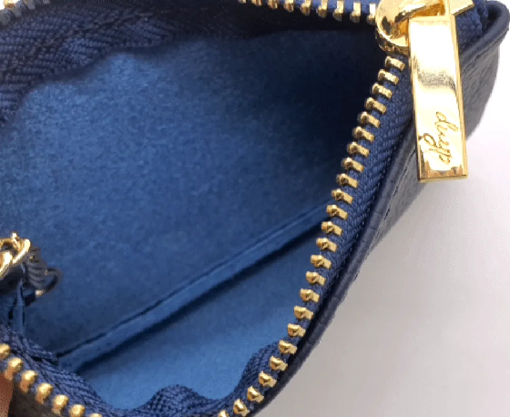 Togo Leather Key pouch - 13 Colors (Gold Hardware)