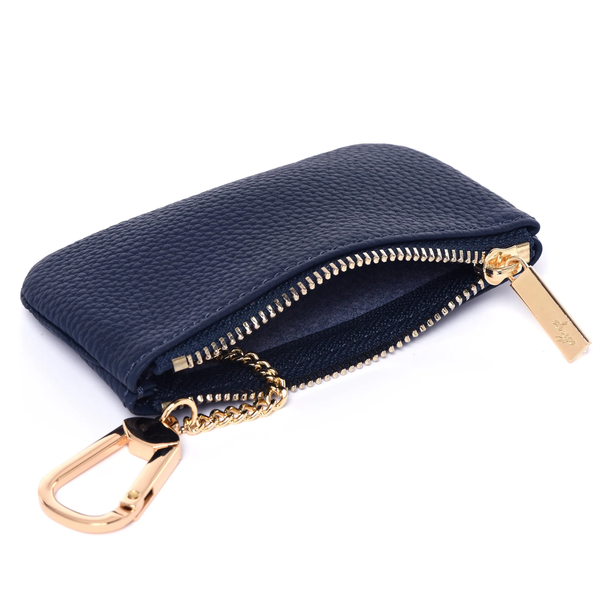 Togo Leather Key pouch - 13 Colors (Gold Hardware)