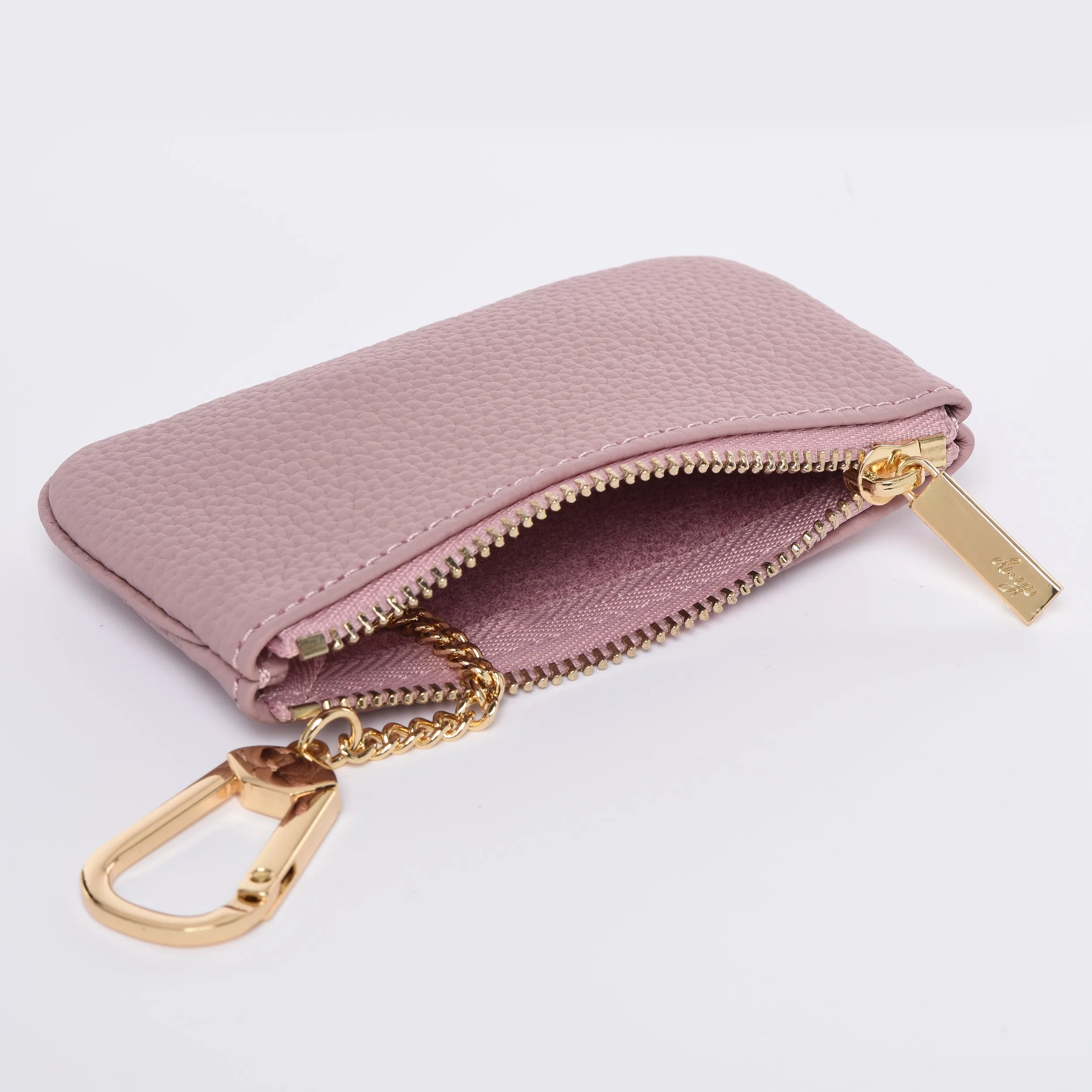 Togo Leather Key pouch - 13 Colors (Gold Hardware)