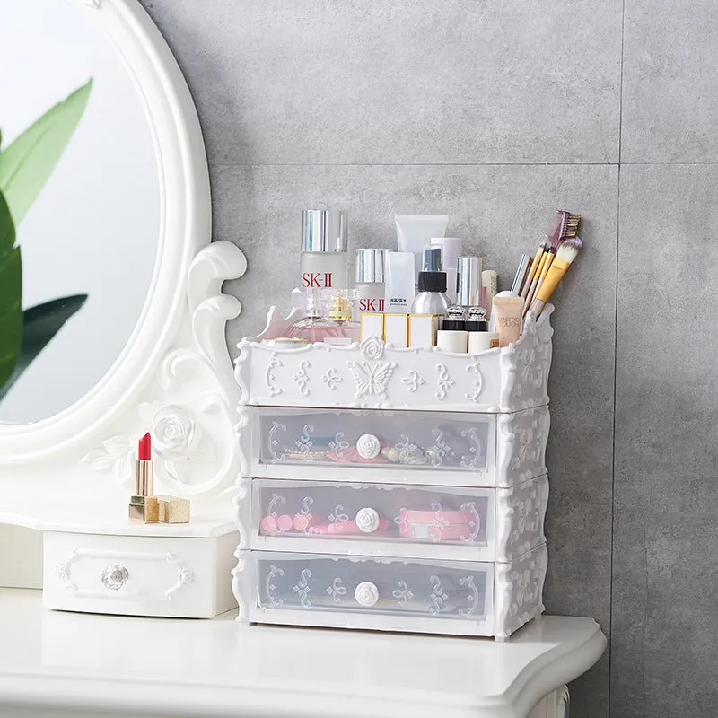 Transparent Makeup Organizer Cosmetic Storage Box Drawer