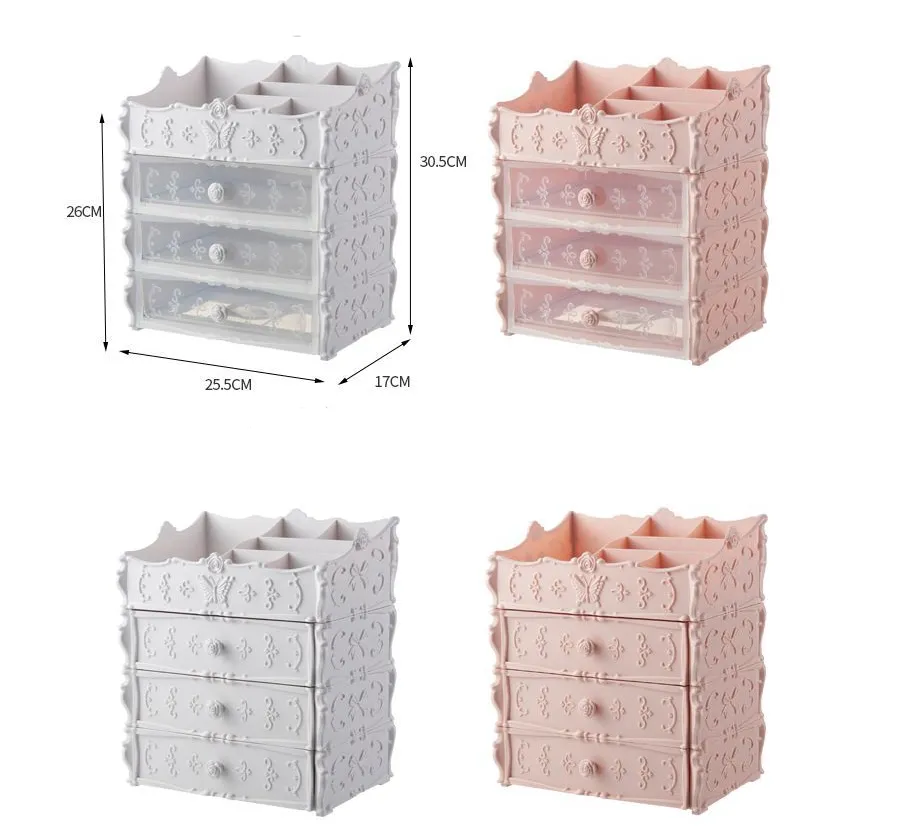 Transparent Makeup Organizer Cosmetic Storage Box Drawer