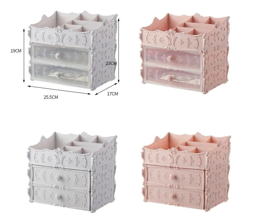 Transparent Makeup Organizer Cosmetic Storage Box Drawer