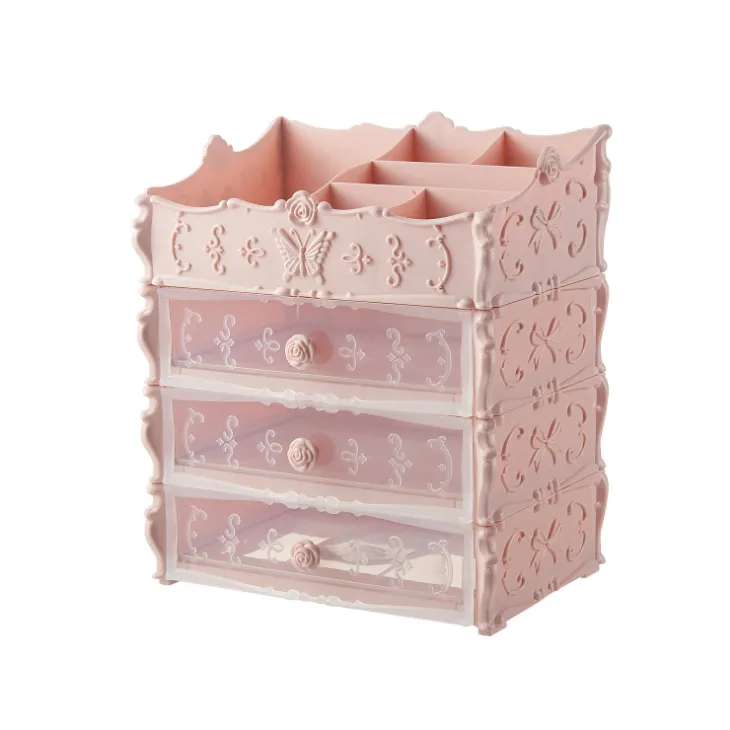 Transparent Makeup Organizer Cosmetic Storage Box Drawer